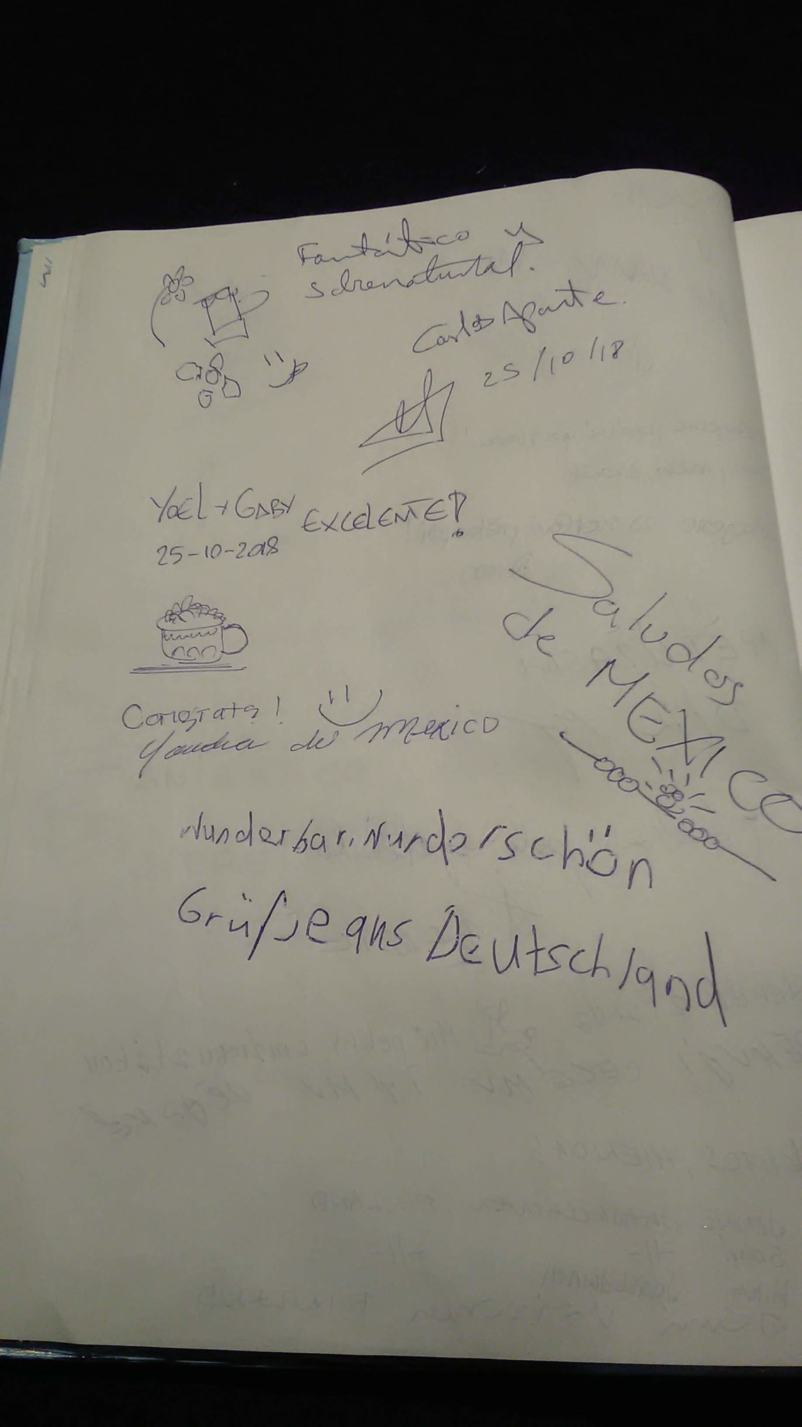 Black light theatre guestbook